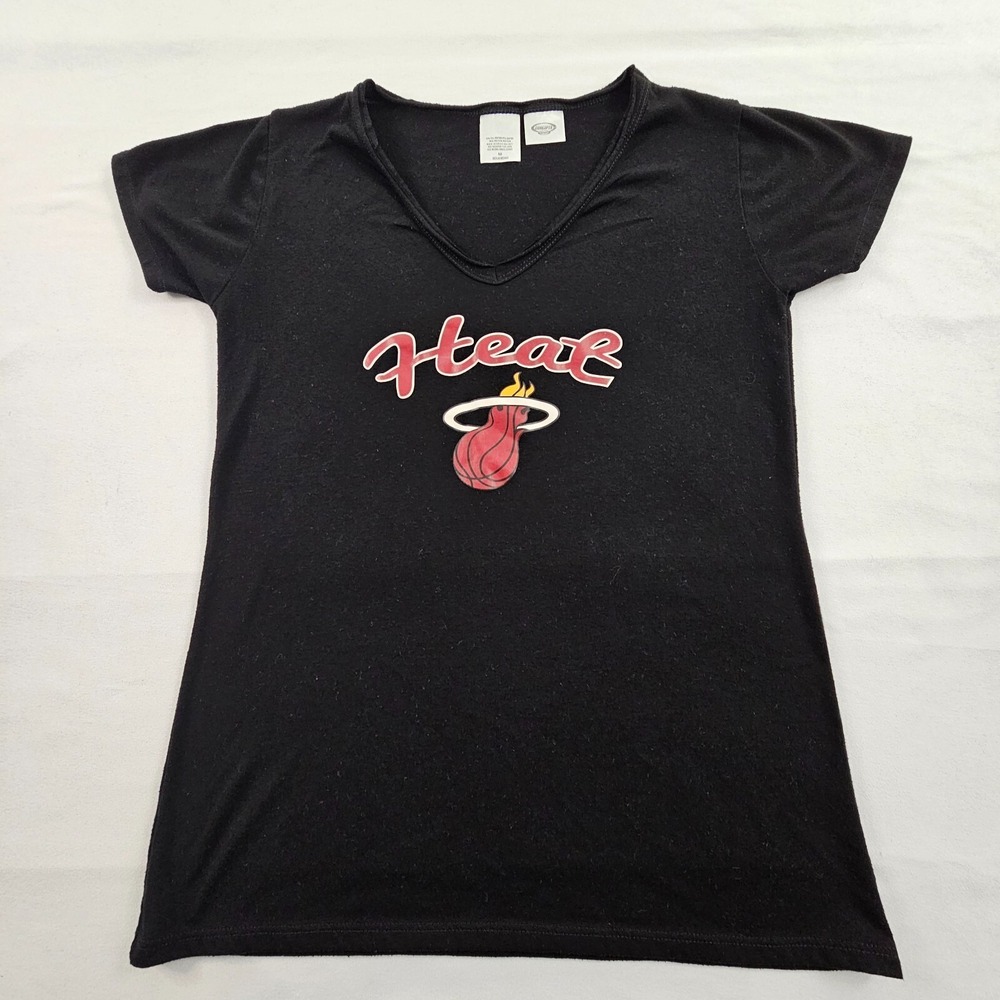 Miami Heat Concept Sports Black Short Sleeve Poly Blend T-Shirt Men's S